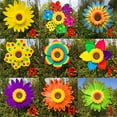 thumbnail image 2 of Pinwheels for Yard and Garden Wind Spinners Outdoor Decor Rainbow Windmills Decorations Sunflowers Whirligigs Lawn Flower Decorative, 2 of 6