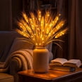 thumbnail image 3 of Japceit Gold Harvest Wheat Light, Artificial Wheat Stems String Lights, Indoor Outdoor Courtyard Decorative Lighting, Farmhouse Home Decor Without Vase, 3 of 7