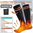 thumbnail image 2 of App-controlled Heated Socks - 5000mah Battery-powered Foot Warmers For Outdoor, 2 of 5