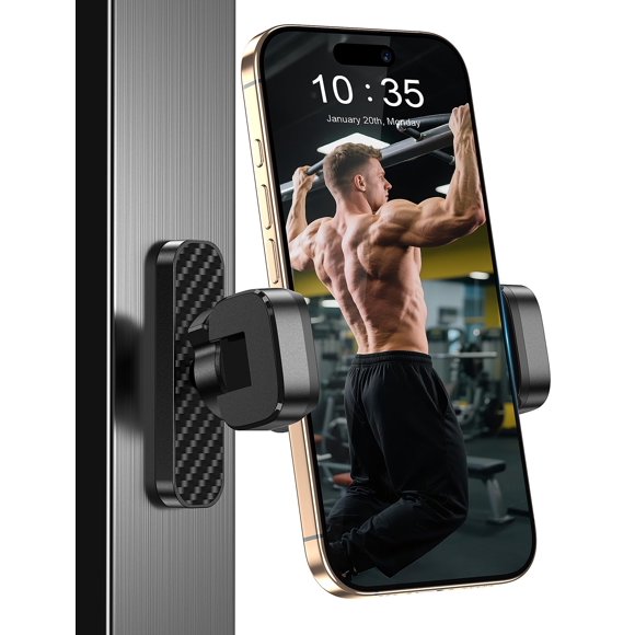 Soporte magnético para teléfono de gimnasio MOKPR 360 ajustable para teléfonos inteligentes
