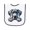 White and Navy, variant on Inktastic Great Dane Baby Terry Cloth Bib