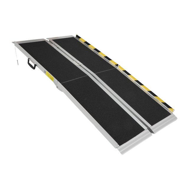 Rampa para sillas de ruedas Rampa para scooter con pegatinas reflectantes Fácil de instalar Umbral 5 pies