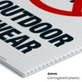 thumbnail image 5 of No Outdoor Footwear Sign, ANSI Notice Sign, 24x36 Corrugated Plastic, 5 of 7