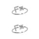 thumbnail image 2 of Qarigey Anillo abierto con letras mayúsculas, anillos de compromiso elegantes seguros para interiores y exteriores, hogar, viajes, joyería de Type3 NO3, 2 of 6