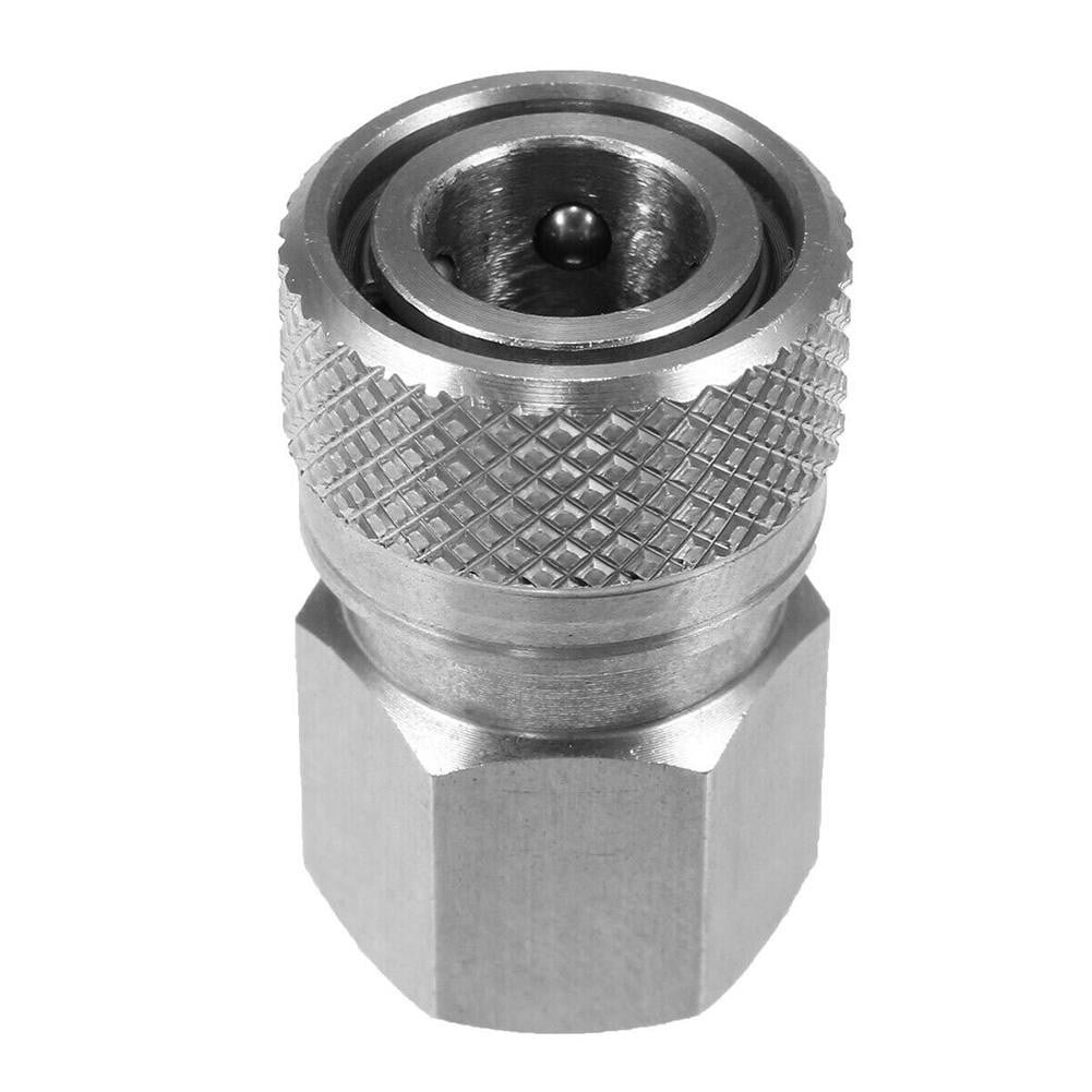 Paintball PCP Stainless Steel Female Quick Disconnect Adapter 25x16mm 1/8" NPT 