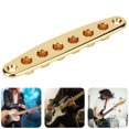 thumbnail image 1 of Guitar String Through Plate, Electric Guitar Bridge String Mounting Ferrules Thru Body Ferrule Bushing Plate Zinc Alloy for Electric Bass Guitar Parts, 1 of 7
