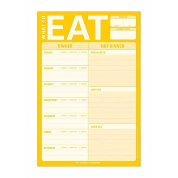 What to Eat : Pad: (Magnet on Back)