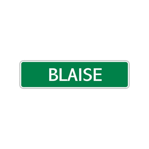 Blaise Boys Children Name Letter Printed Plaque Decoration Label Indoor Outdoor Unique Wall Novelty Aluminum Metal Sign 4"x13.5"