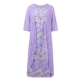 thumbnail image 3 of WILLBEST Vestidos Largos Casuales Para Mujer, Vestido Informal Bordado Para Mujer, Vestido De Manga Redonda Con Cuello Redondo, Cárdigan De Gasa Con Chal De Media Manga, Vestido De Dos Piezas, 3 of 3