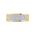 thumbnail image 2 of FB Jewels 10k Yellow Gold Mens Round Diamond Micropave Wedding Anniversary Band Ring 1/3 Cttw Size 8.5, 2 of 4