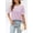 Lilac, variant on Womens Blouse Solid Crew Neck Casual Top Lilac m
