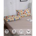 thumbnail image 4 of Spring Floral Pillow Covers King Size, Red Yellow Blue Summer Botanical Soft Bed Throw Pillowcases Breathable Cooling Long Lumbar Body Pillow Sham Cover for Bed Sofa 20''x40'', 4 of 7