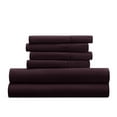 thumbnail image 6 of Full, Purple Solid Microfiber 6 Piece Bed Sheet Set, by Noble Linens, 6 of 11