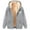 Gray, variant on Wancir Women's Casual Full Zip Up Sherpa Lined Hoodie Sweatshirt Jacket Coat