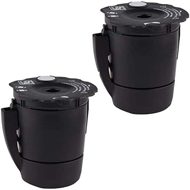 Filtro de café reutilizable Cofe compatible con Keurig My K-Cup 1.0 y 2.0 y todas las cafeteras domésticas Keurig (negro, 2 unidades/paquete)