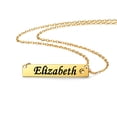 thumbnail image 2 of Personalized Name Plate Bar Necklace with Simulated Birthstone Engraved Initial Nameplate Pendant Custom, 2 of 3