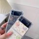 thumbnail image 3 of Z Flip 5 Clear Case, Soft Clear Flexible Rubber Planet Space Stars Sparkle Case Girls Women Glitter Shockproof Protective Case, 3 of 4