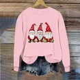 thumbnail image 5 of Christmas Womens Tops Gnome Print Shirt Costume Casual Round Neck Sweatshirt Pullover Xmas Long Sleeve Shirts Holiday Tops for Women, 5 of 6