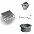 thumbnail image 3 of Neodrain 6-Inch Square Shower Drain with Removable Quadrato Pattern Grate,Brushed 304 Stainless Steel, with Watermark&CUPC Certified, 3 of 3