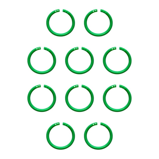 Anillos de carpeta Cateissary 25 piezas para documentos y tarjetas verde diámetro 27mm