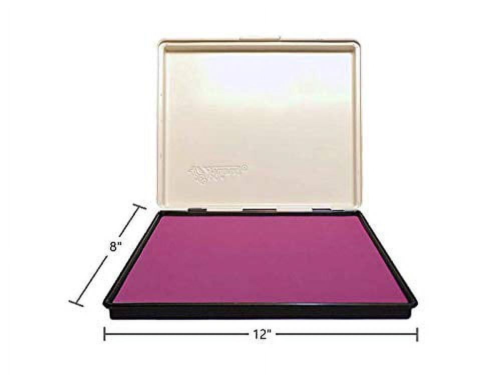 Infusion 8" x 12" Extra Large Industrial Stamp Ink Pad, Your Go to Large Stamp Ink Pad for Bright Color, Even Coverage and Durability, Fuchsia Stamp Pad