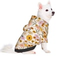 thumbnail image 2 of Honeii Boho Flowers Print Small Dog Hoodies Pet Hooded Sweatshirts Fall Winter Puppy Cat Sweaters Warm Clothes for Small Dogs Outfits Costume-X-Small, 2 of 7
