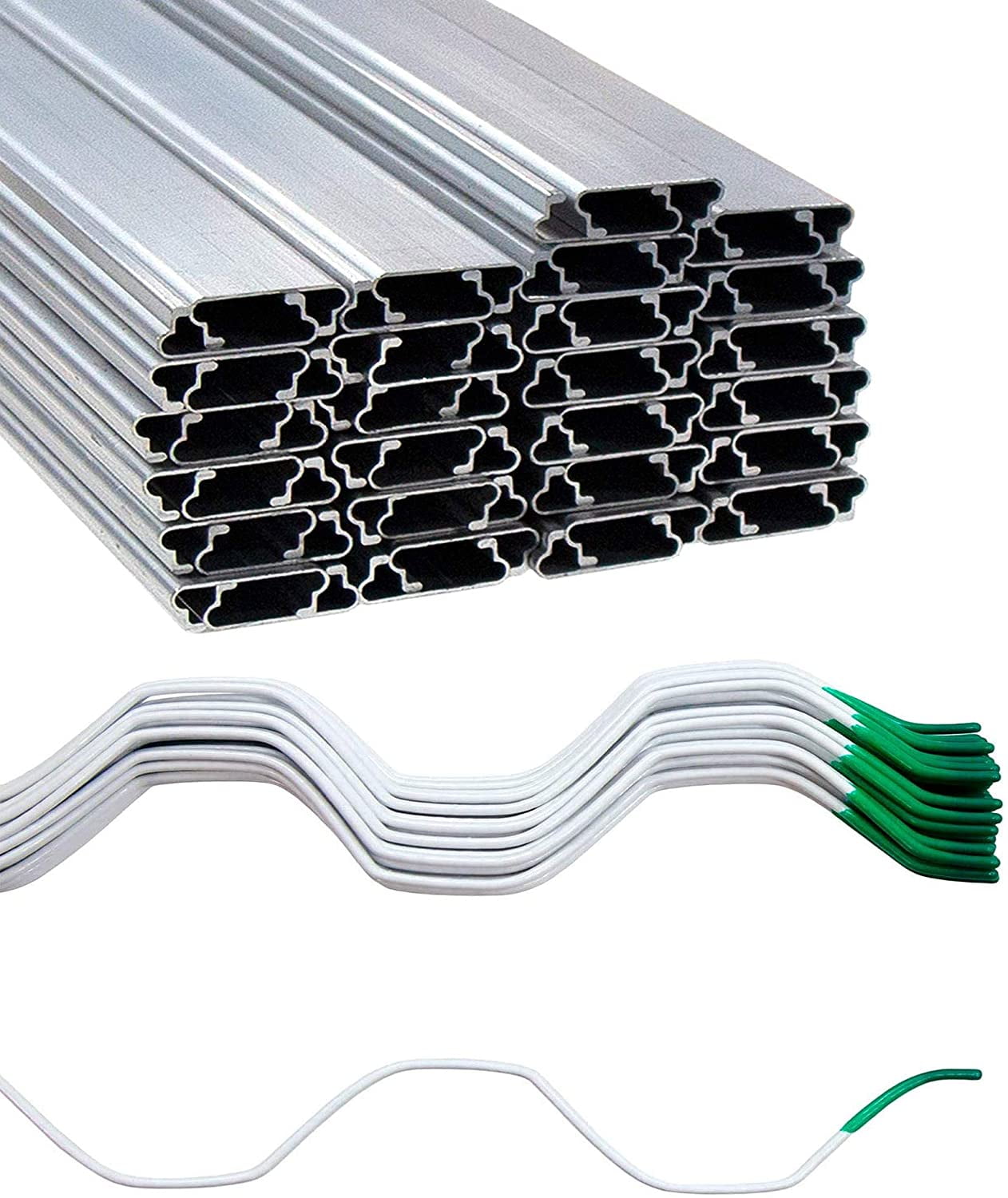 Jiggly Greenhouse Wire and Lock Channel Kit 1" x 6.5' Aluminum