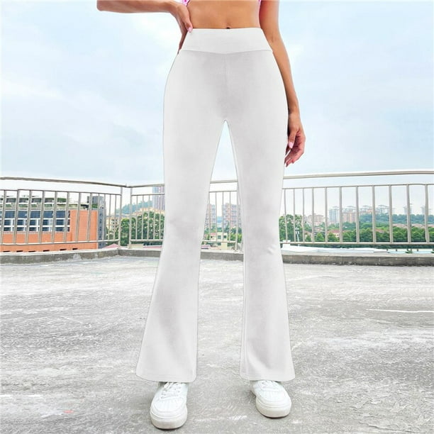 Pantalones Yoga Pantalones Harem Mujer Algodón Ligero (Blanco