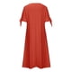 thumbnail image 4 of Vestido largo liso con cuello en V, encaje recortado y volantes para mujer - Poliéster spandex, diseño sexy y elegante, adecuado para fiestas/vacaciones, 4 of 6