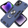 thumbnail image 3 of Case for iPhone 14 Plus with Built-in 360° Rotating Ring Kickstand Cover, Military-Grade Drop Protection Phone Case, Back Case for iPhone 14 Plus (6.7 inch), Blue, 3 of 9