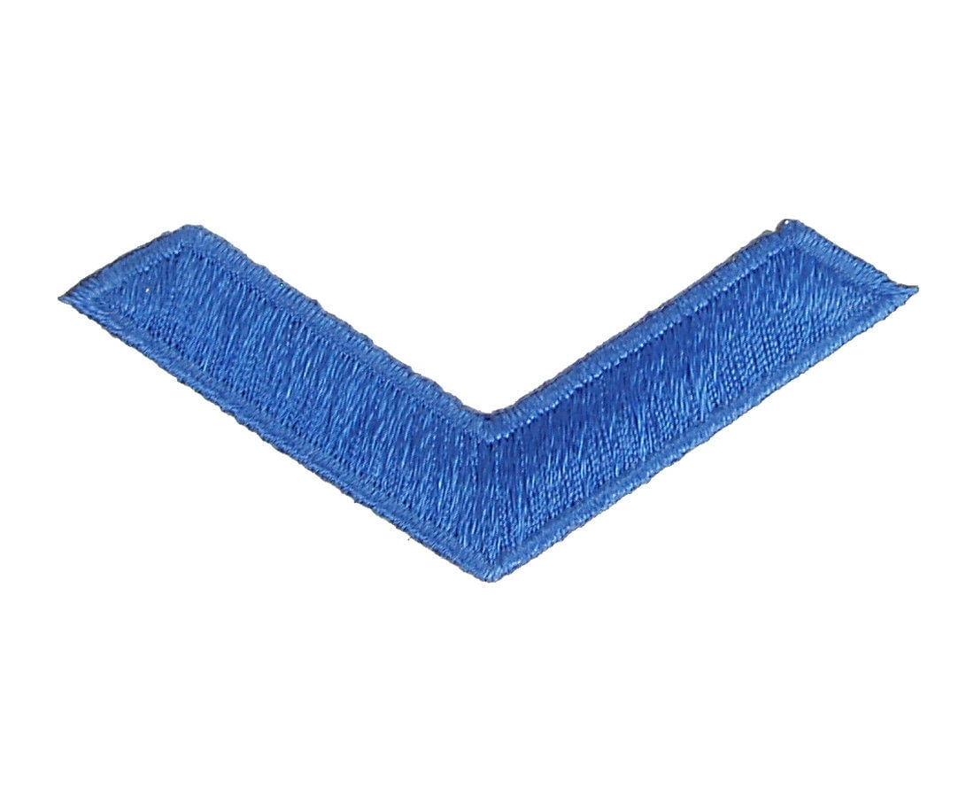 NEW Martial Arts Iron-On Chevron Patches Belt Promotion Patch (Blue, 10 pcs)