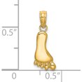 thumbnail image 3 of 14K Polished Foot Charm Yellow Gold Material Chic Ethereal Bold A thoughtful gift for anniversaries birthdays or special occasions, 3 of 4