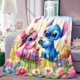 thumbnail image 3 of Cartoon Cute Stich Blanket, 3D Printing Lilo & Strong Soft and Comfortable Children's Nap Sleeping Blanket, Bedding, 3 of 5
