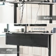 thumbnail image 6 of VIVO Black Under Desk Privacy & Cable Management Sleeve Panel 60" Kit, 6 of 8