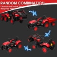 thumbnail image 4 of Towallmark 12V Kids 3 in 1 Ride on Excavator & Tractor with Detachable Trailer, Kids Electric Vehicles with LED Lights, Music, Remote Control, Digger, Ride on Car Toy for Boys Girls, 4 of 7