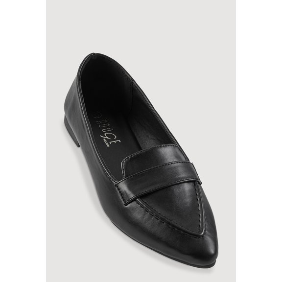 Women's Faux Leather Pointed Toe Loafers