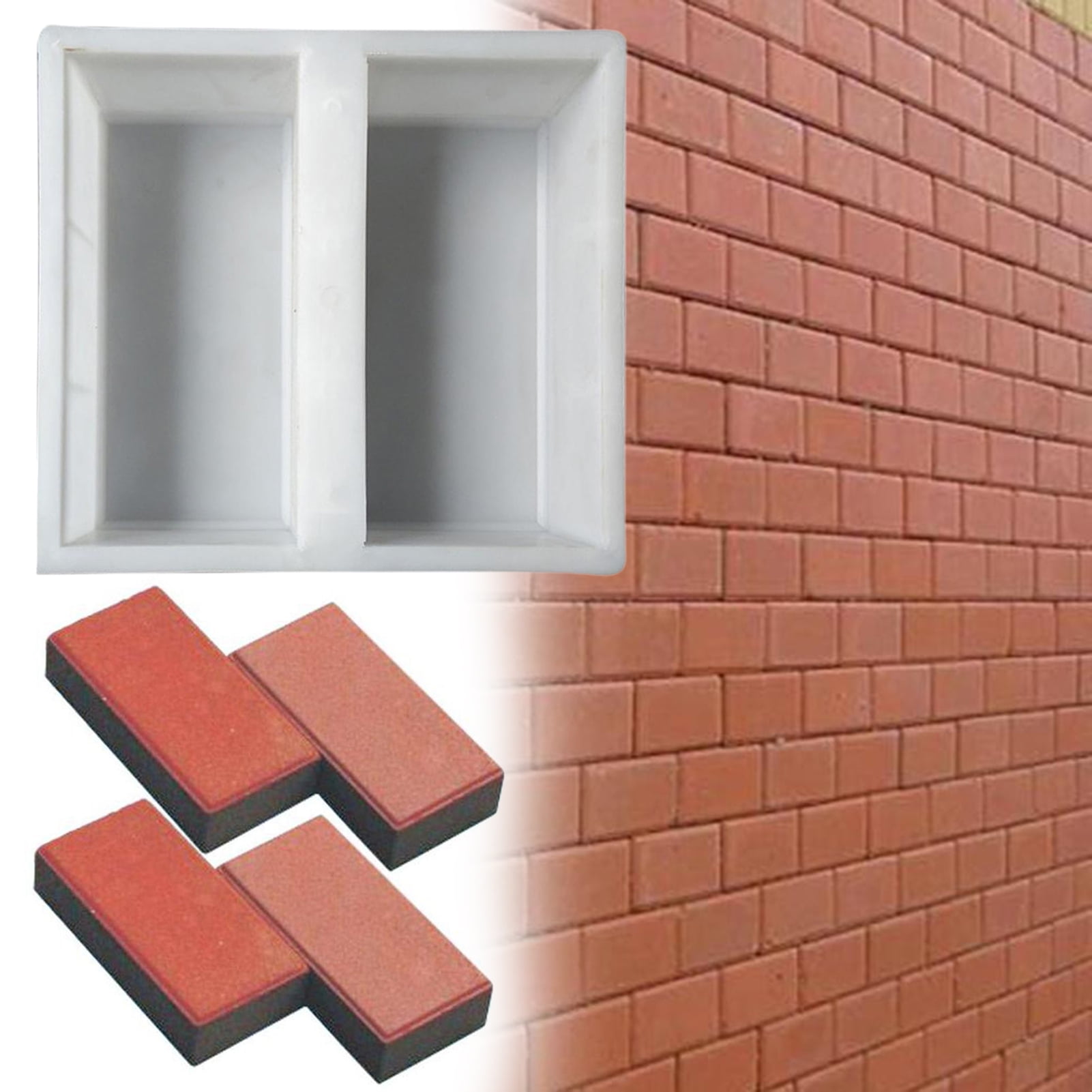 Hesroicy Dutch Brick Mold Hollow DIY Smooth Surface Durable Garden Pavement  Brick Mould for Household