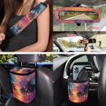 thumbnail image 4 of HUISEFOR 15 Pieces Sunset Palm Tree Car Seat Cover Full Set Including Steering Wheel Cover, Belt Cover, Breathable, Non Slip, Scratch-Resistant, Universal Size Fit for Most Cars, 4 of 7