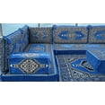 thumbnail image 4 of L Shaped Light Blue Arabic Sofa, Sleeper Sofa Bed, Floor Cushions, Turkish Sofa Set, Modular Couches, Diwan Sofa Floor Seating, 4 of 4
