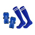 thumbnail image 3 of Guardias de Shin de fútbol con calcetines de fútbol Juego de fútbol. Azul Talla L, 3 of 8