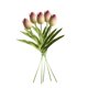 thumbnail image 1 of Mini flor artificial oficina en casa decoración floral fiesta de boda decorativa PU flor falsa, rosa roja 5 piezas seitruly ZHF0582-10B, 1 of 6
