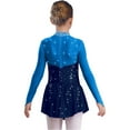 thumbnail image 3 of Kaerm Big Girl's Sparkly Figure Skating Dresses Ballet Dance Tutu Skirted Jazz Latin Gymnastics Dancewear Blue 12, 3 of 6