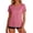 Hot Pink, variant on Women's Short Sleeve Crewneck Shirt Backless Mesh Back Outdoor Hiking Running Shirts Tennis Pilates Yoga Workout Tees