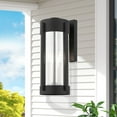 thumbnail image 5 of 22383-04-Livex Lighting-Sheridan - Three Light Outdoor Wall Lantern Black/Brushed Nickel Finish, 5 of 10