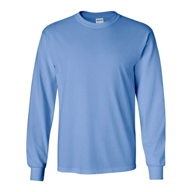 Gildan - Gildan Mens Ultra Cotton Long Sleeve T-Shirt, M, Carolina Blue ...