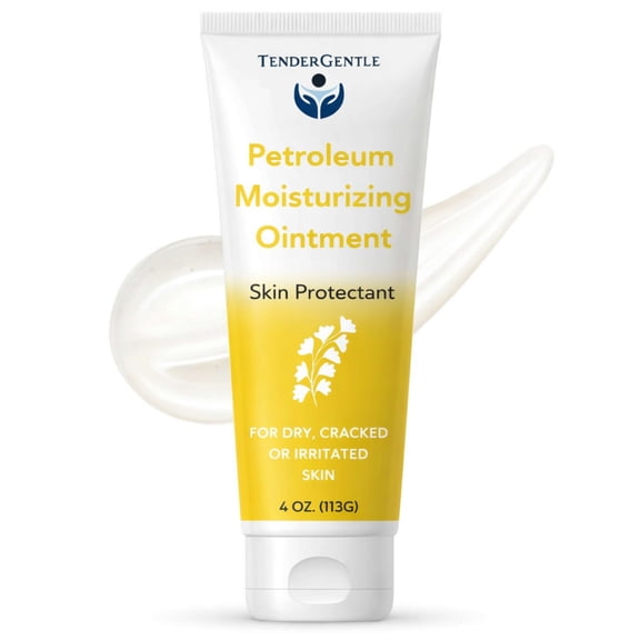 Tender Gentle Petroleum Jelly for Baby and Adults - 4 oz, Ointment Skin Protectant, For Dry and Cracked Skin, Scrapes, Cuts