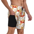thumbnail image 3 of Balery Cartoon Chicken Mens Swim Trunks Swim Shorts for Men Quick Dry Inseam Beach Shorts with Compression Liner Pocket-X-Large, 3 of 9
