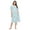 Green Teal Butterfly, variant on Women's Snap - Front House Dress Short Sleeve Woven Housecoat Duster Lounger Robe with Pockets