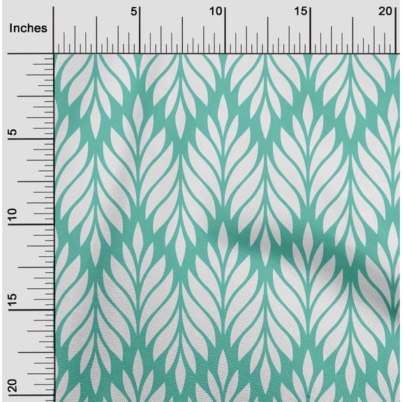 oneOone Viscose Chiffon Aquamarine Fabric Tiles Moroccan Dress Material Fabric Print Fabric By The Yard 42 Inch Wide