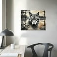 thumbnail image 3 of COMIO Wolf Canvas Wall Art Black and White Pictures Artwork Ready to Hang for Bedroom Living Room Decor, 3 of 4